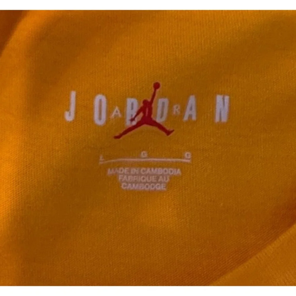 Jordan Jumpman Men's Yellow Gold T Shirt Short Sleeve Crew Neck Basketball